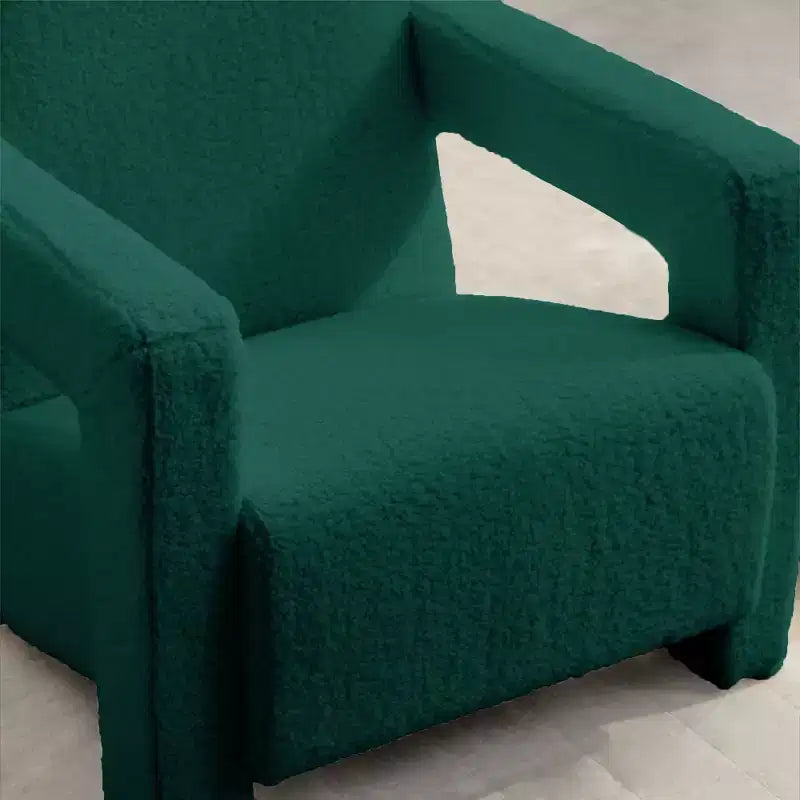 Fauteuil d'appoint moderne en polaire d'agneau rembourré de 73,9 cm pour salon, salle de maquillage et chambre à coucher