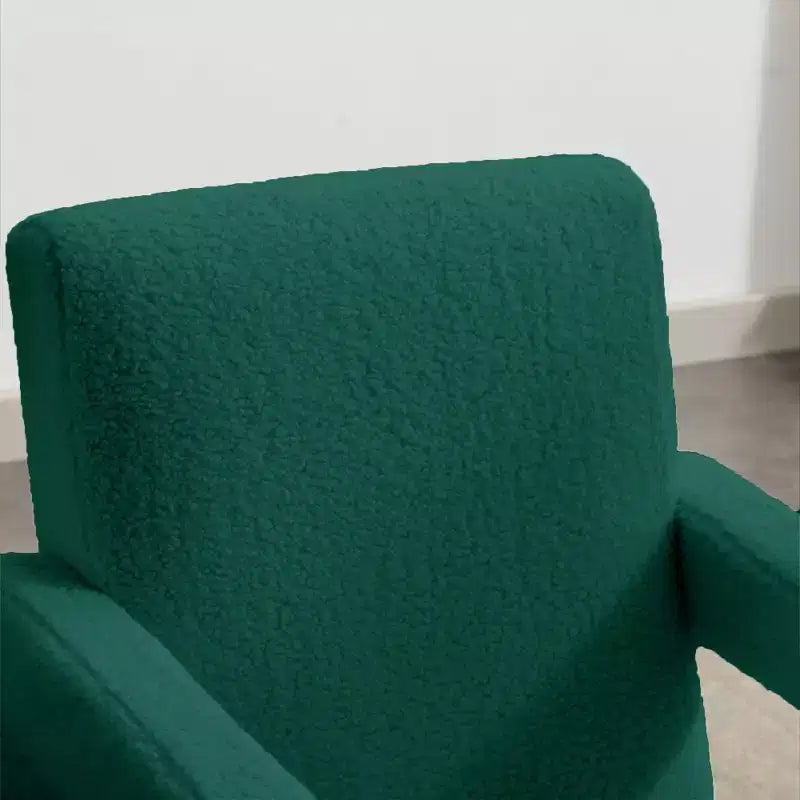 Fauteuil d'appoint moderne en polaire d'agneau rembourré de 73,9 cm pour salon, salle de maquillage et chambre à coucher