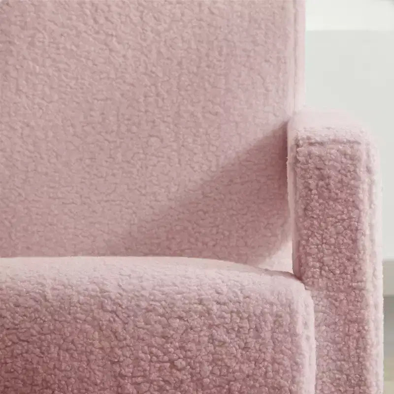 Fauteuil d'appoint moderne en polaire d'agneau rembourré de 73,9 cm pour salon, salle de maquillage et chambre à coucher