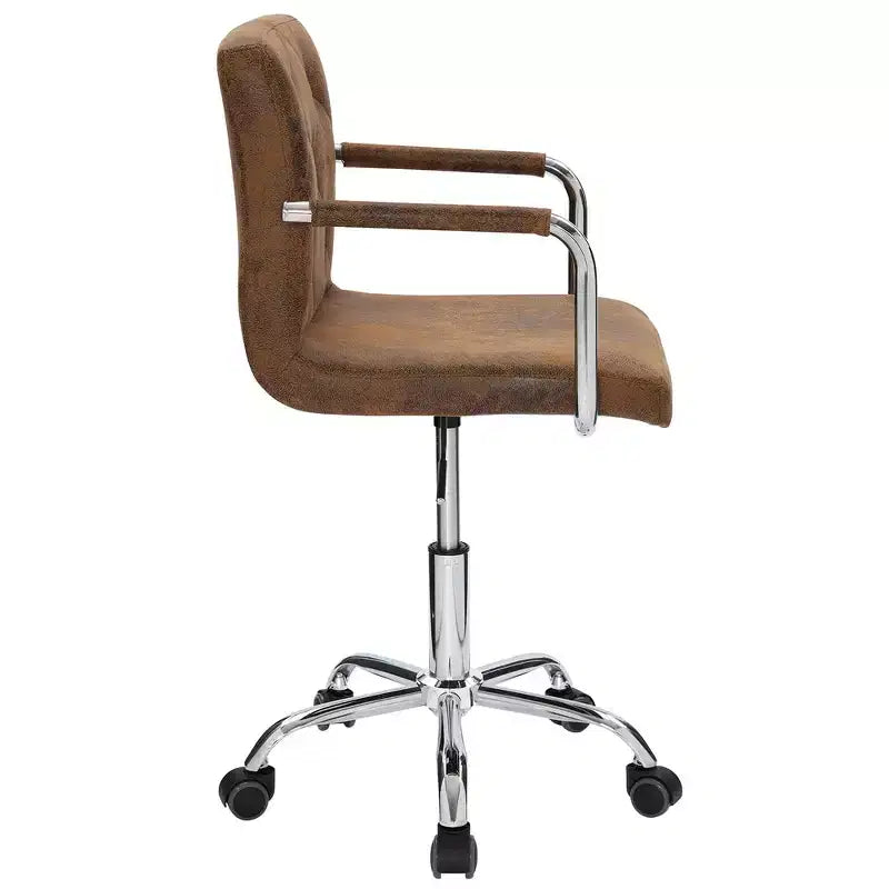 Chaise de bureau roulante pour bureau à domicile, hauteur réglable, pivotante à 360°, assise moelleuse