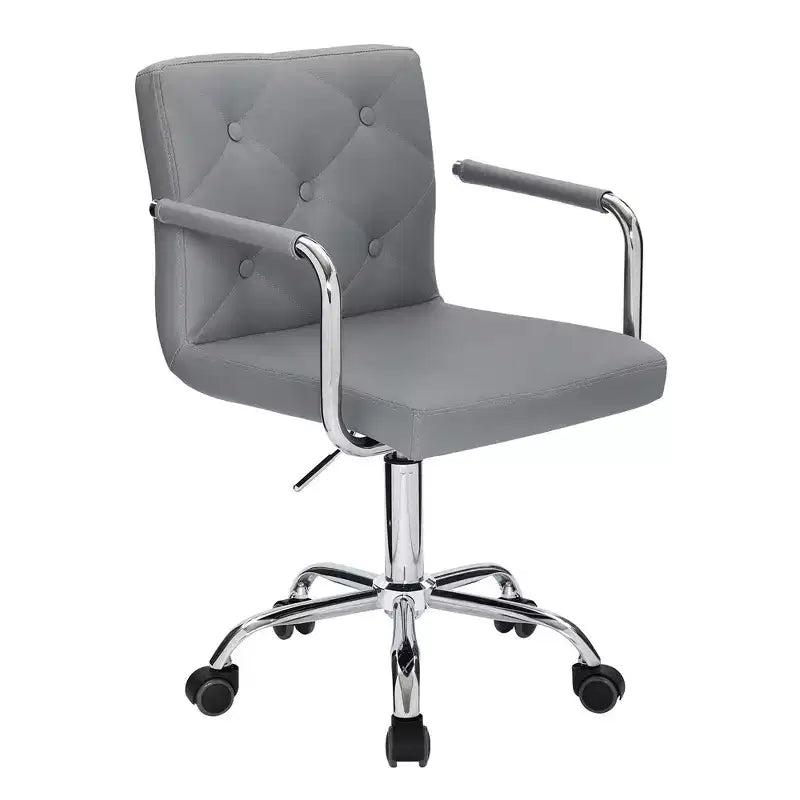 Chaise de bureau roulante pour bureau à domicile, hauteur réglable, pivotante à 360°, assise moelleuse