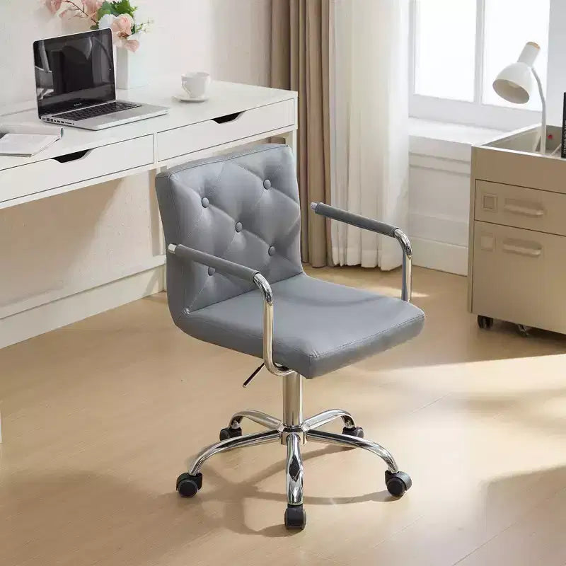 Chaise de bureau roulante pour bureau à domicile, hauteur réglable, pivotante à 360°, assise moelleuse