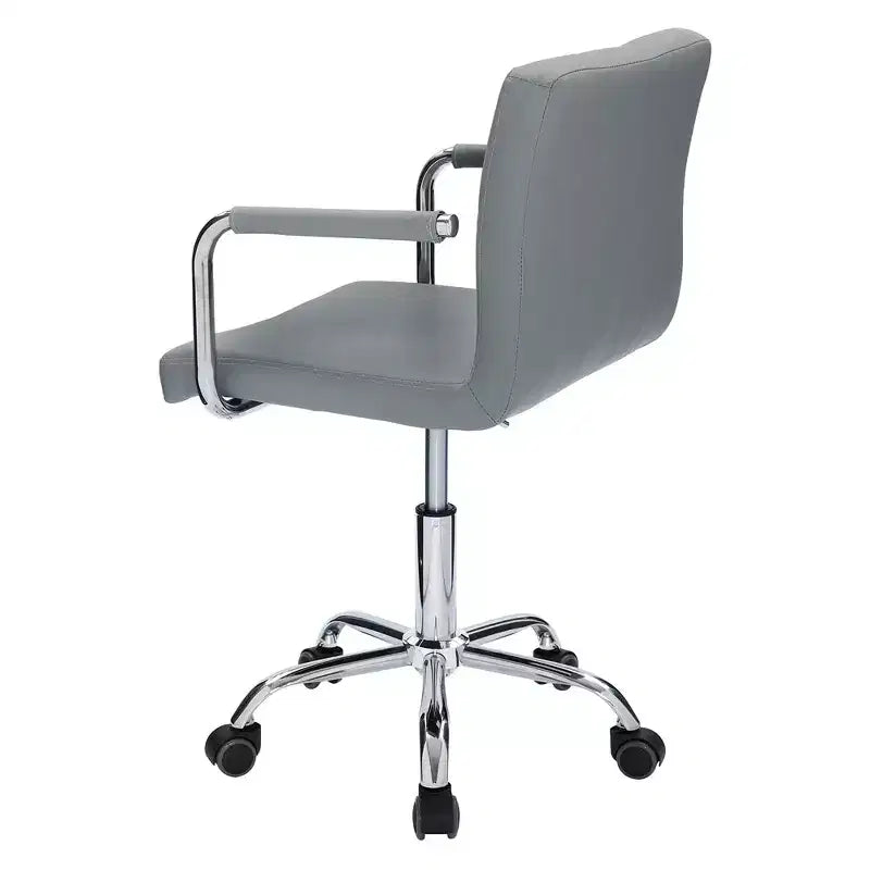 Chaise de bureau roulante pour bureau à domicile, hauteur réglable, pivotante à 360°, assise moelleuse