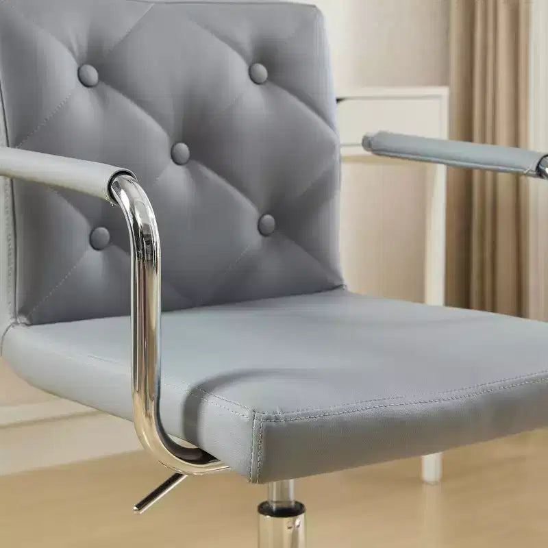 Chaise de bureau roulante pour bureau à domicile, hauteur réglable, pivotante à 360°, assise moelleuse