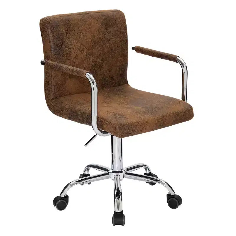 Chaise de bureau roulante pour bureau à domicile, hauteur réglable, pivotante à 360°, assise moelleuse