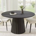 Dovelina Modern Round Dining Table Wood Kitchen Table