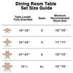 Table à manger ronde moderne, pieds en bois massif, table de cuisine pour 2-4 personnes, plusieurs tailles