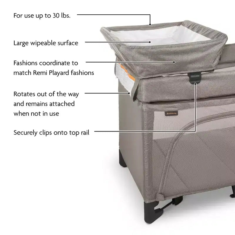 Accessoire table à langer pour couchette Remi, jusqu'à 13,6 kg, surface nettoyable
