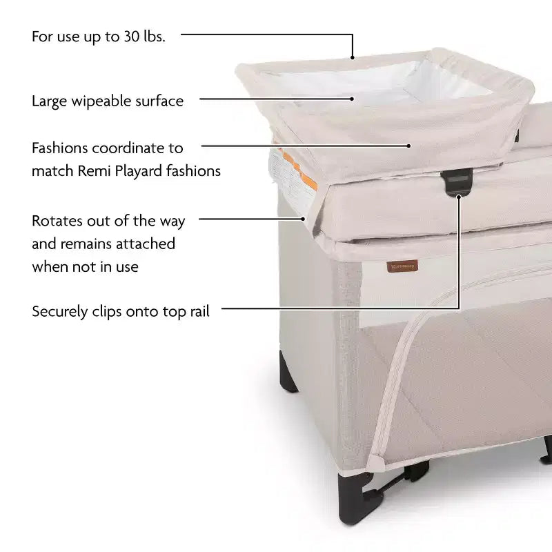Accessoire table à langer pour couchette Remi, jusqu'à 13,6 kg, surface nettoyable
