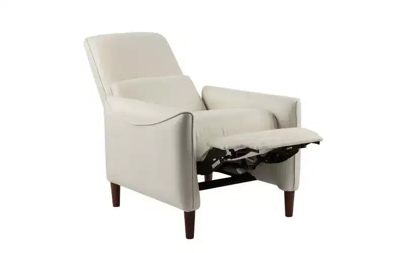 Fauteuil inclinable rembourré avec pieds coniques en bois d'hévéa, fauteuil d'appoint pour salon