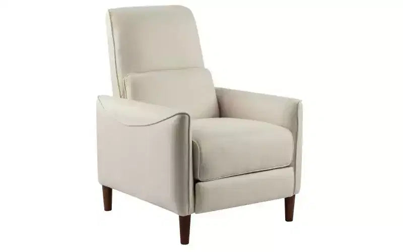 Fauteuil inclinable rembourré avec pieds coniques en bois d'hévéa, fauteuil d'appoint pour salon