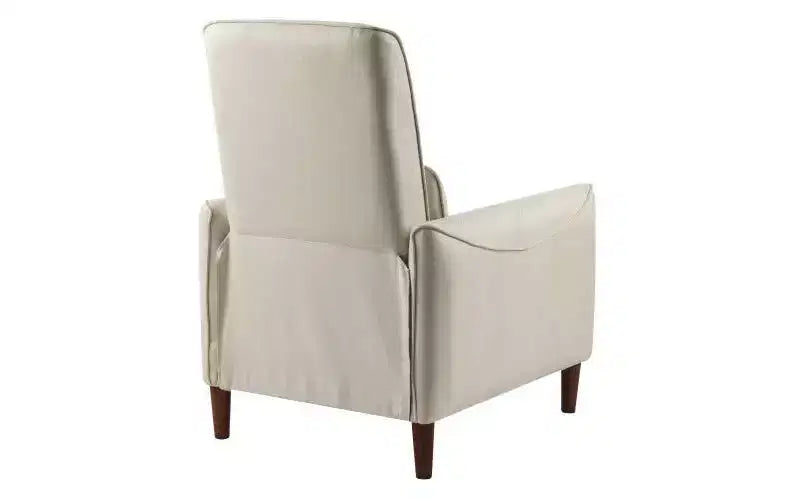Fauteuil inclinable rembourré avec pieds coniques en bois d'hévéa, fauteuil d'appoint pour salon