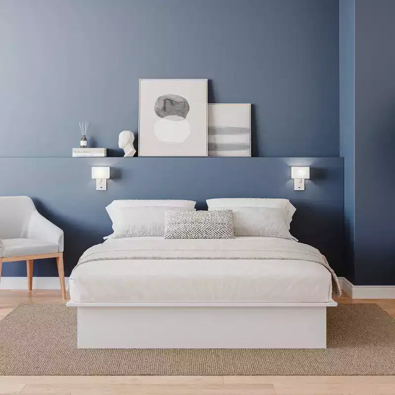 Lit plateforme, pas besoin de sommier tapissier, cadre de lit moderne en bois