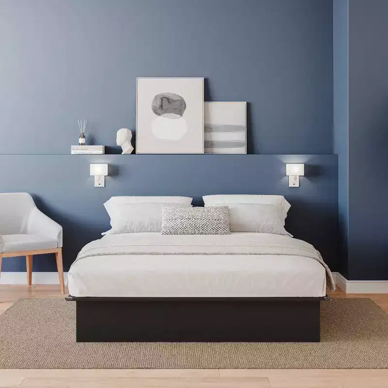 Lit plateforme, pas besoin de sommier tapissier, cadre de lit moderne en bois
