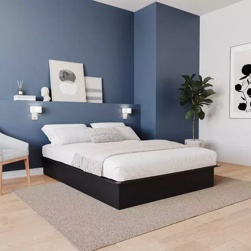 Lit plateforme, pas besoin de sommier tapissier, cadre de lit moderne en bois