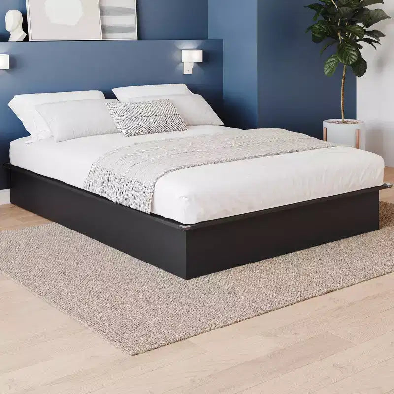 Lit plateforme, pas besoin de sommier tapissier, cadre de lit moderne en bois