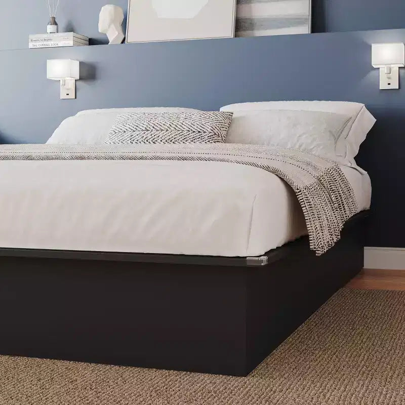 Lit plateforme, pas besoin de sommier tapissier, cadre de lit moderne en bois