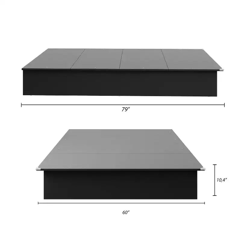 Lit plateforme, pas besoin de sommier tapissier, cadre de lit moderne en bois