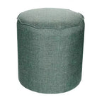 Pouf festonné Collection, Revêtement en lin, Repose-pieds d'appoint