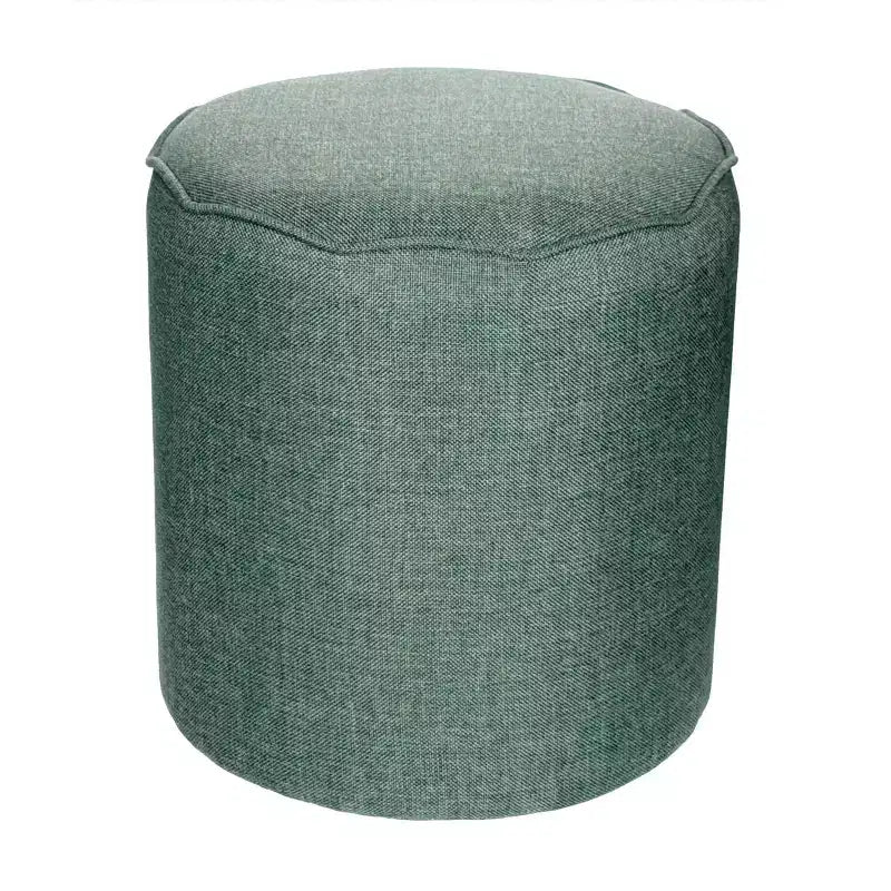 Pouf festonné Collection, Revêtement en lin, Repose-pieds d'appoint