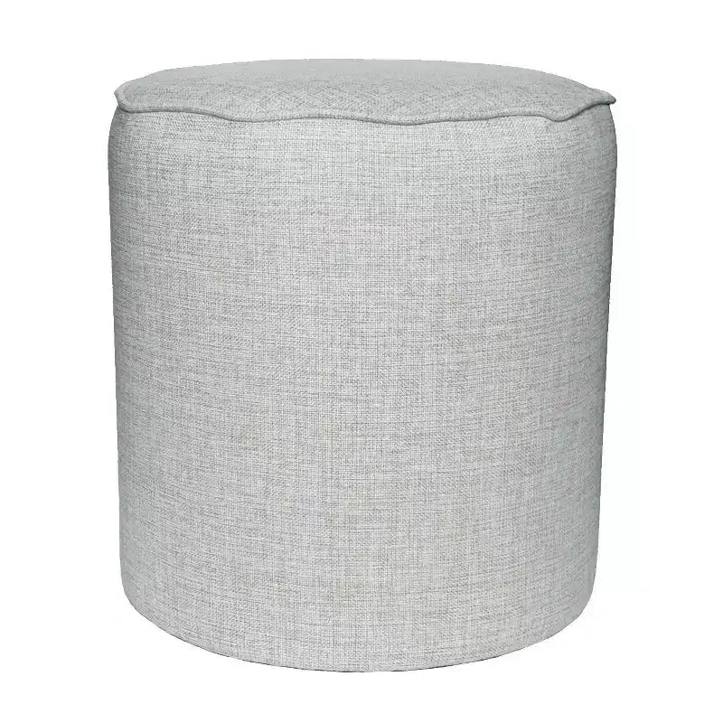 Pouf festonné Collection, Revêtement en lin, Repose-pieds d'appoint
