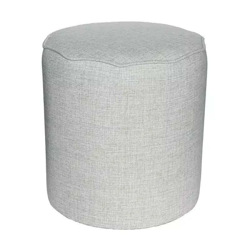 Pouf festonné Collection, Revêtement en lin, Repose-pieds d'appoint