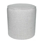 Pouf festonné Collection, Revêtement en lin, Repose-pieds d'appoint
