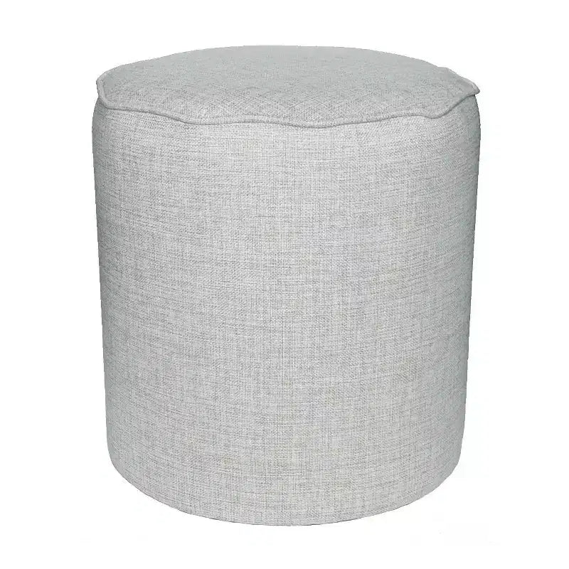Pouf festonné Collection, Revêtement en lin, Repose-pieds d'appoint