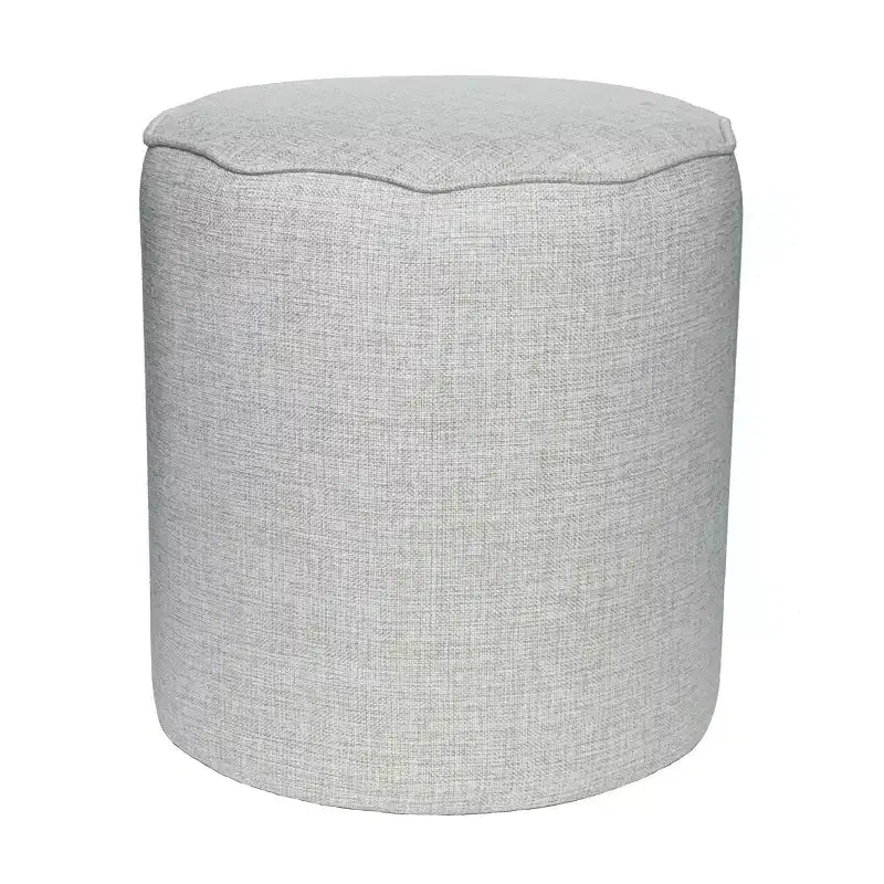 Pouf festonné Collection, Revêtement en lin, Repose-pieds d'appoint