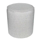 Pouf festonné Collection, Revêtement en lin, Repose-pieds d'appoint