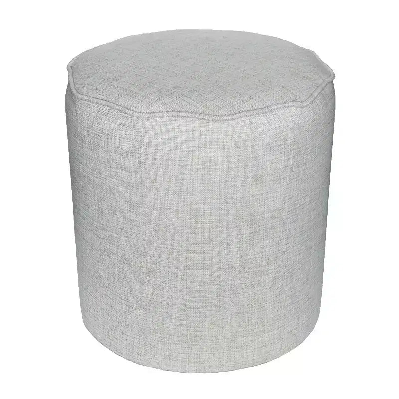 Pouf festonné Collection, Revêtement en lin, Repose-pieds d'appoint