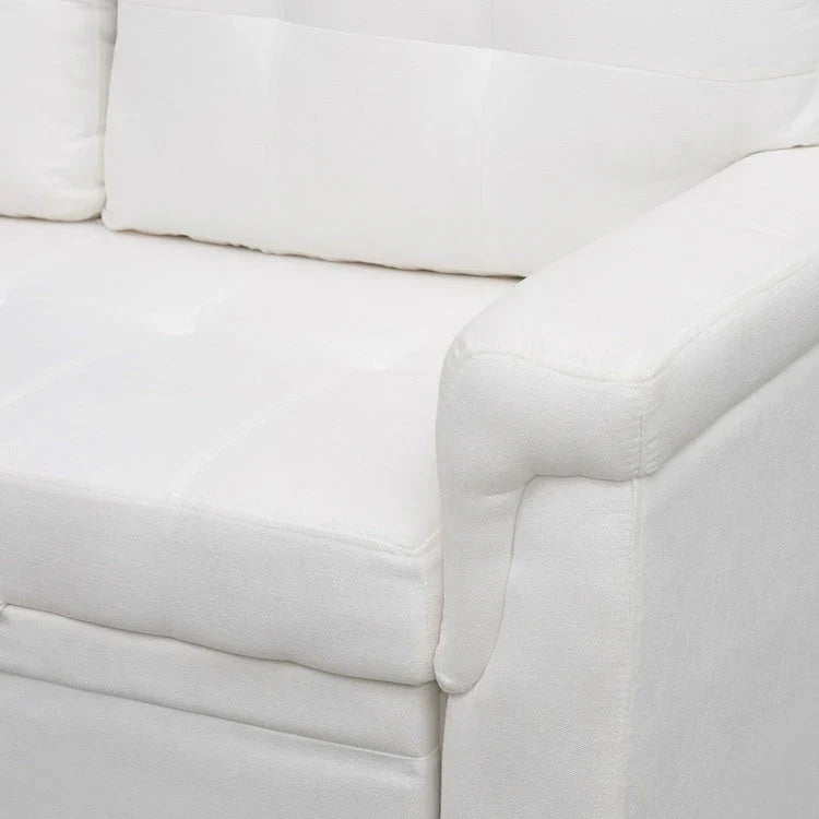 Canapé d'angle réversible avec lit gigogne, méridienne de rangement, pieds durables,