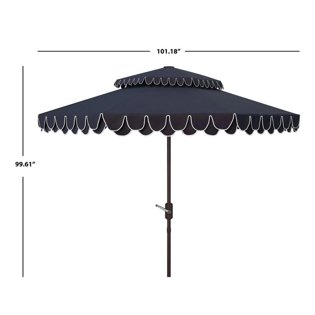 Parasol double-toit d'extérieur Kjerstin Valance 2,74 m