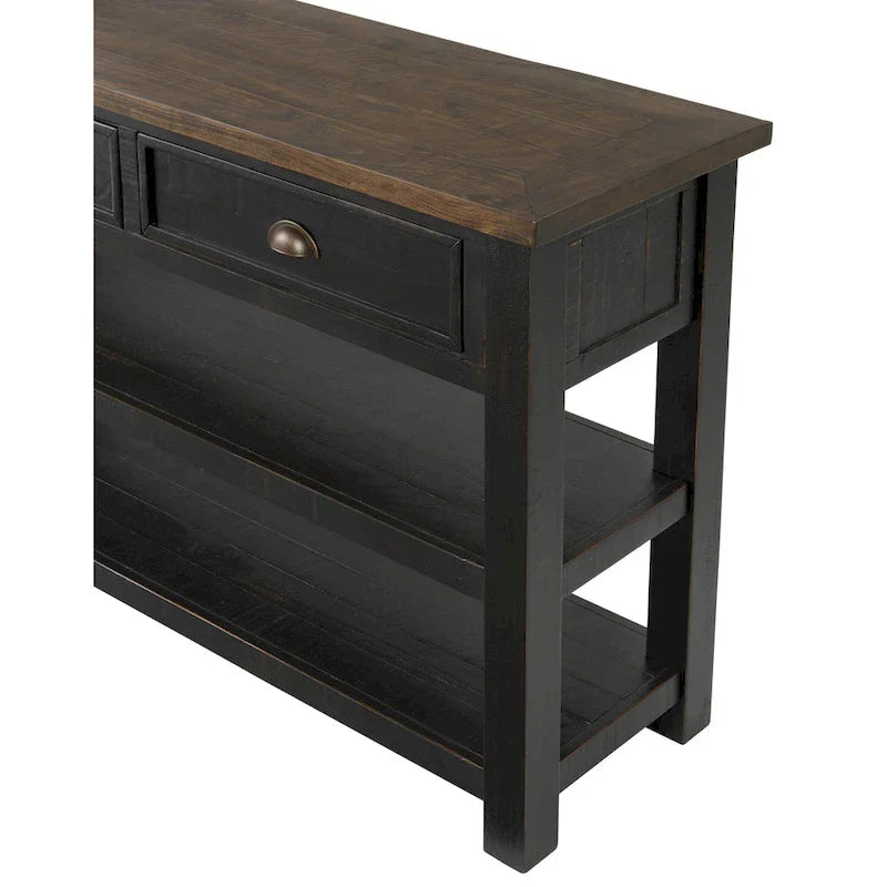 The Gray Barn Downington Table console de canapé à 2 tiroirs en bois massif