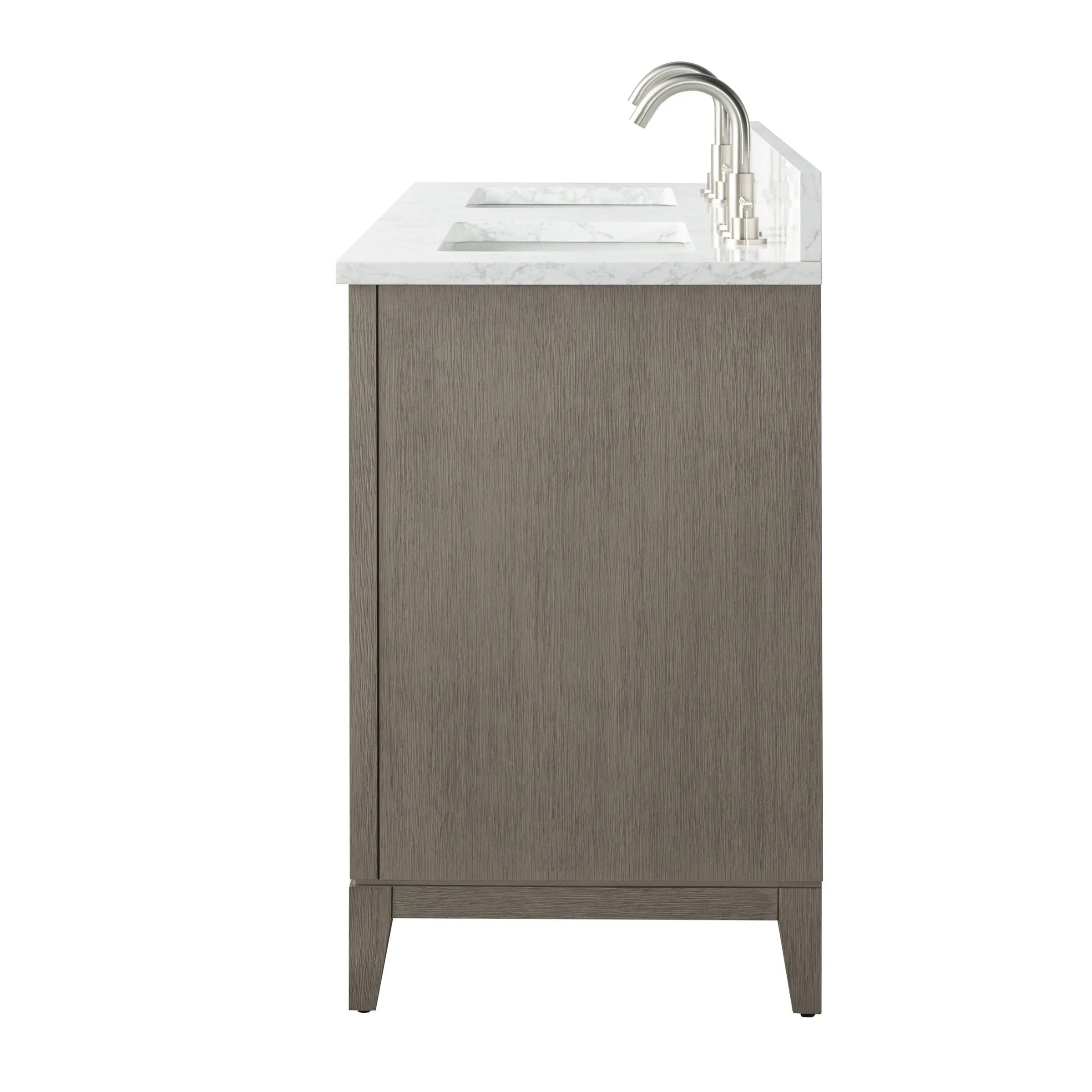 Meuble-lavabo Vanity Art avec évier en céramique et dessus en marbre reconstitué