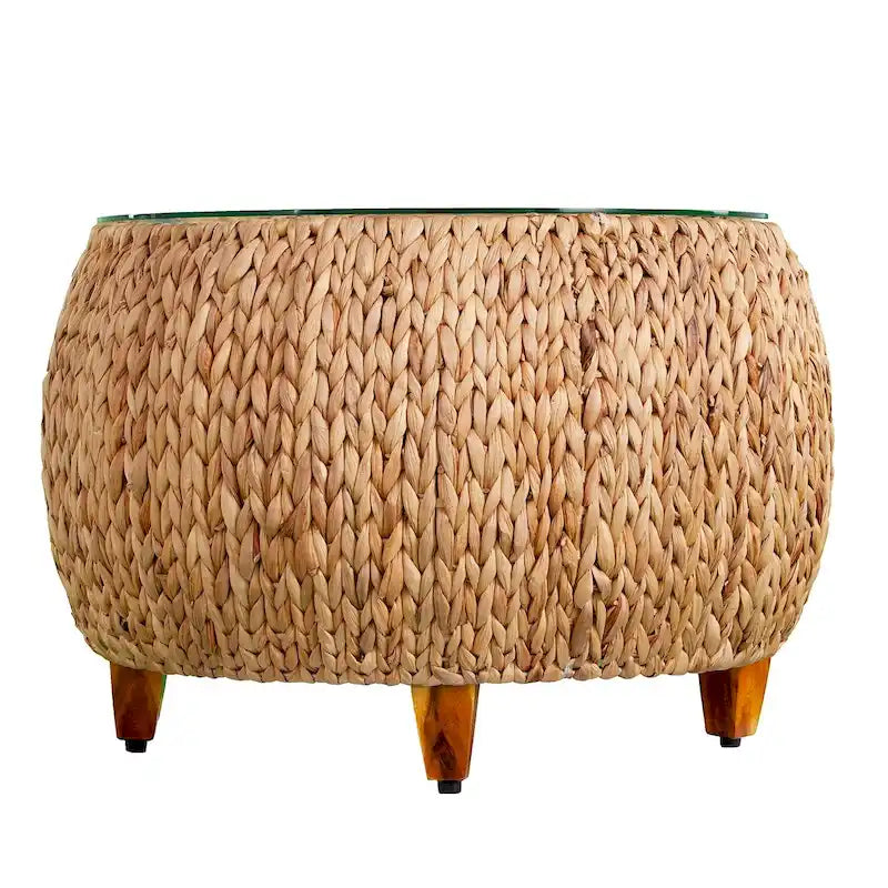 Table basse ronde Terraza en jacinthe d'eau de SEI Furniture