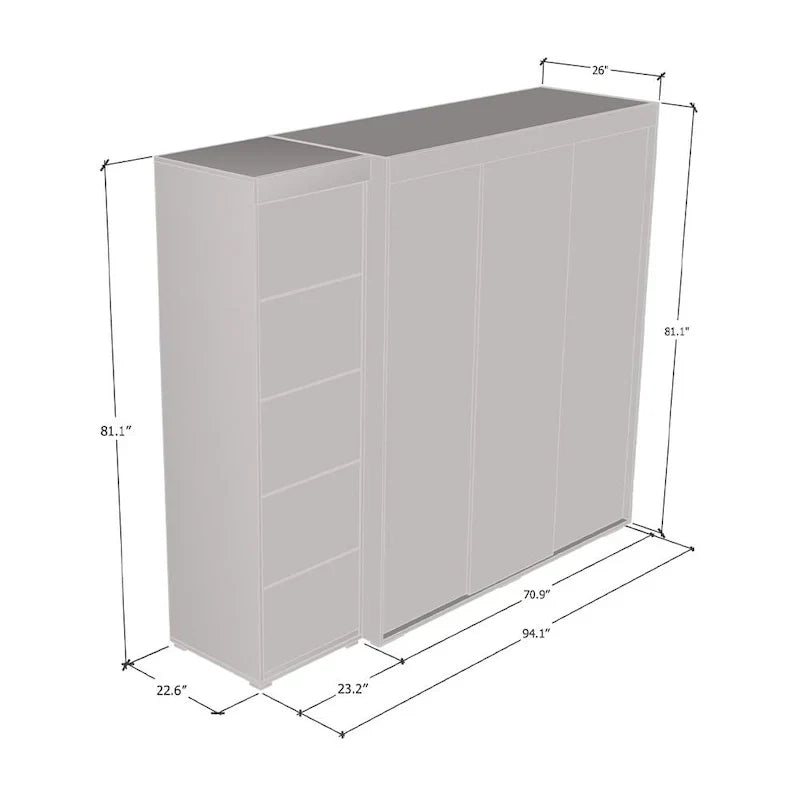 Armoire à trois miroirs