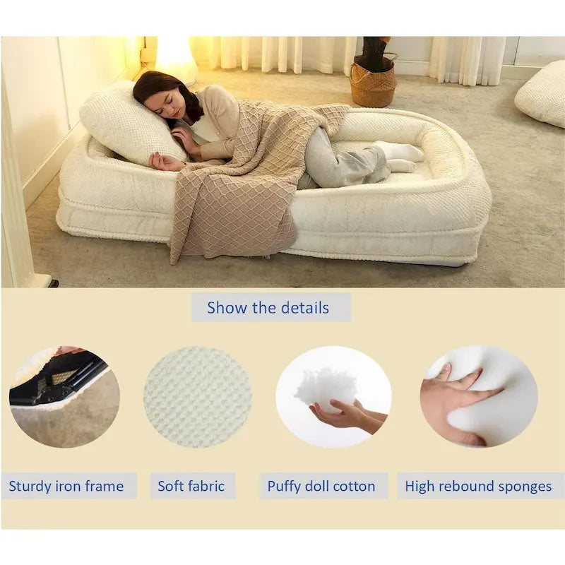 Canapé paresseux, 5 positions réglables, pour s'asseoir, dormir, plier, convient pour la chambre à coucher, le salon