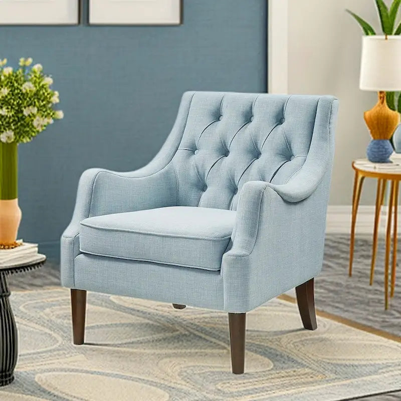 Fauteuil d'appoint capitonné moderne