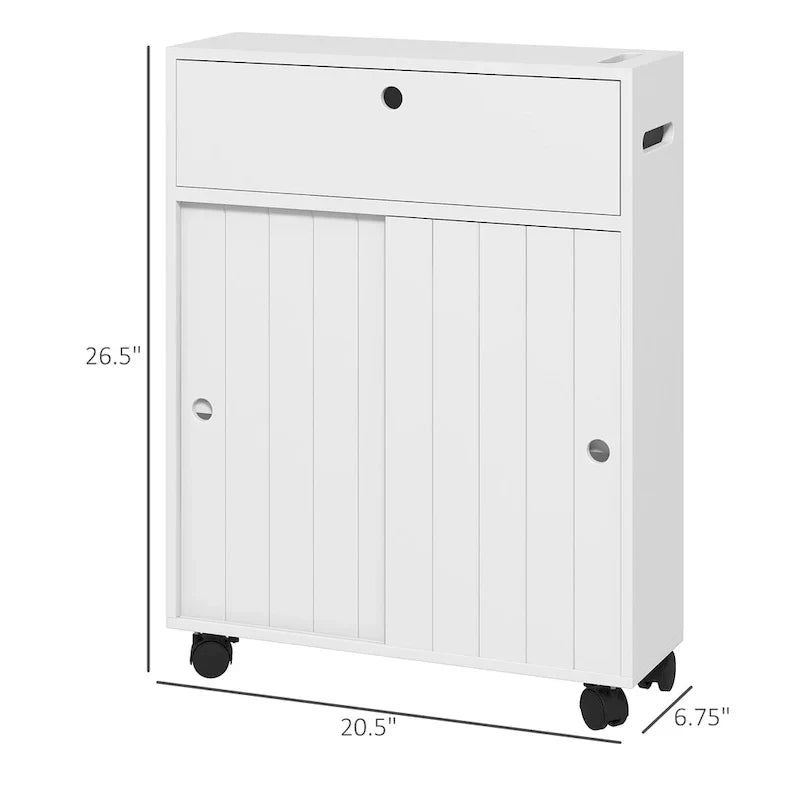 Petit meuble de rangement de salle de bain avec trous pour papier