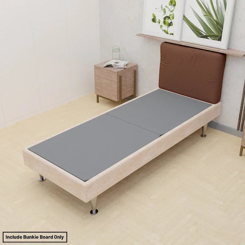 ONETAN, Sommier tapissier fendu de 3,8 cm pour matelas/support de lit - Entièrement assemblé, confort et soutien améliorés, gris