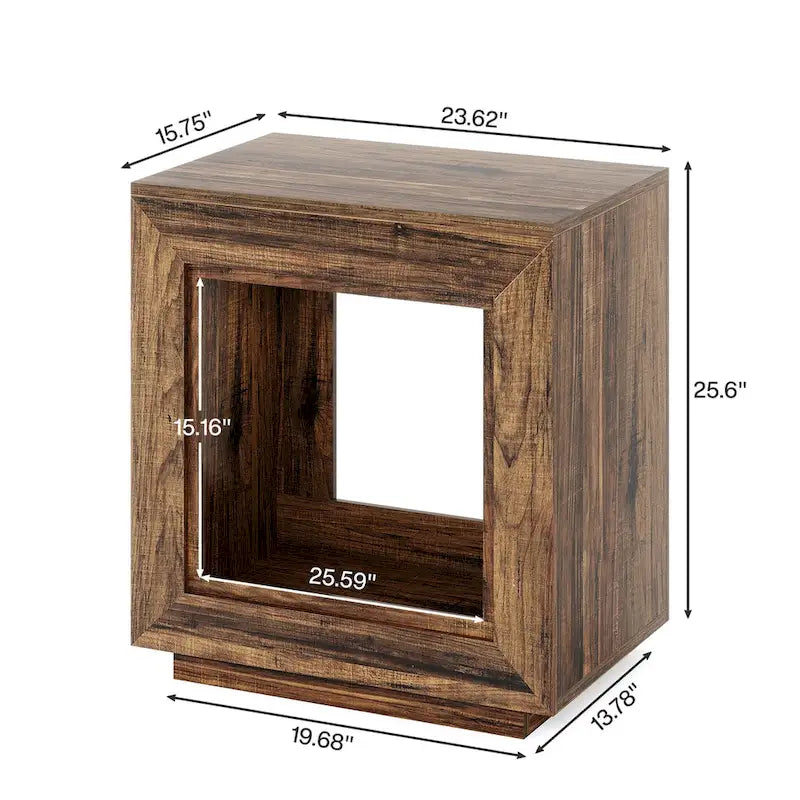 Table d'appoint en bois avec rangement, tables de chevet en noyer pour salon, chambre à coucher