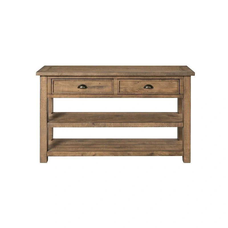 The Gray Barn Downington Table console de canapé à 2 tiroirs en bois massif