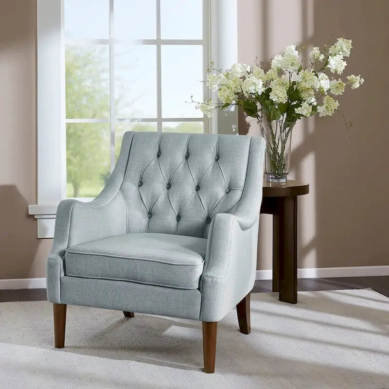 Fauteuil d'appoint capitonné moderne