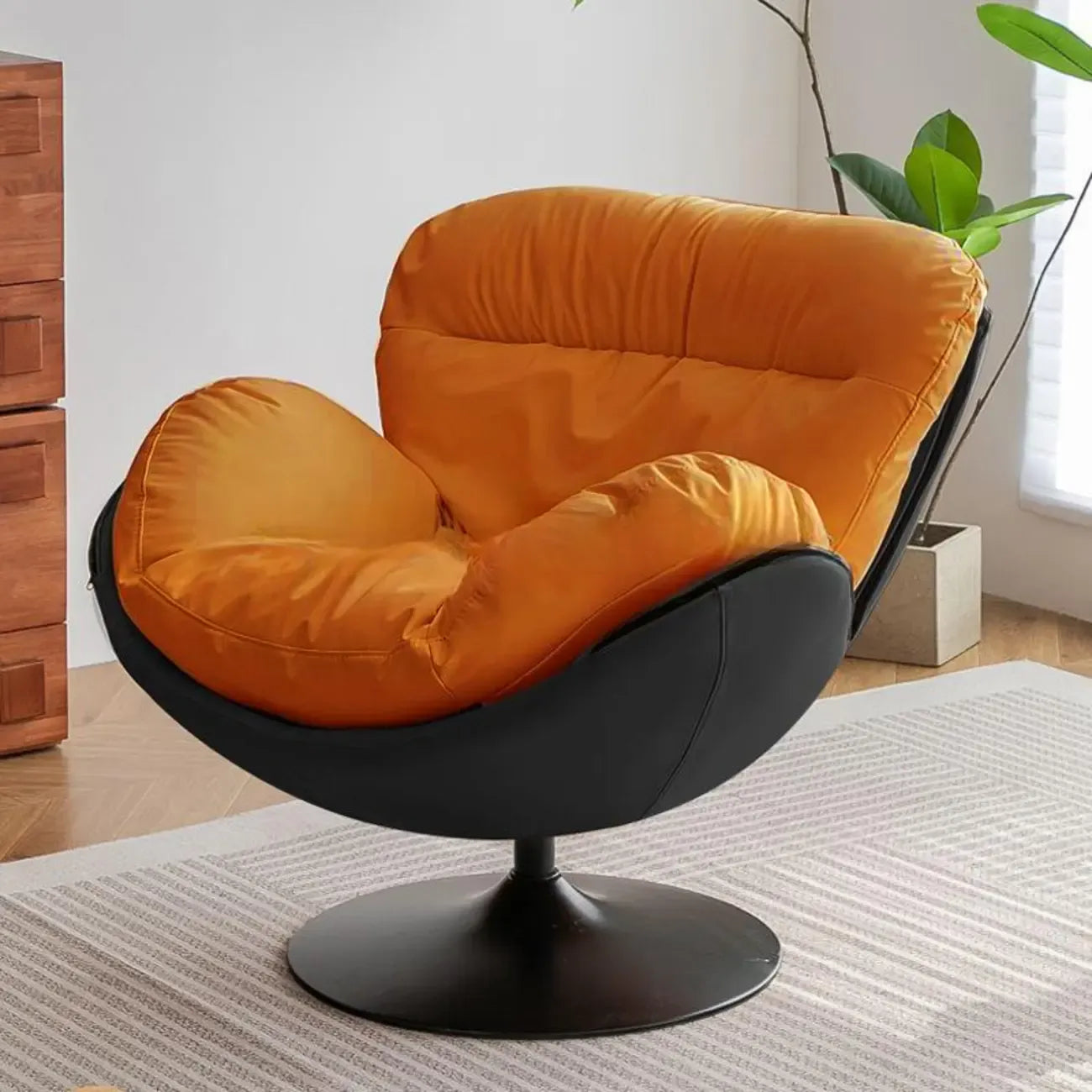 Fauteuil pivotant en cuir, moderne, simple et résistant aux chats