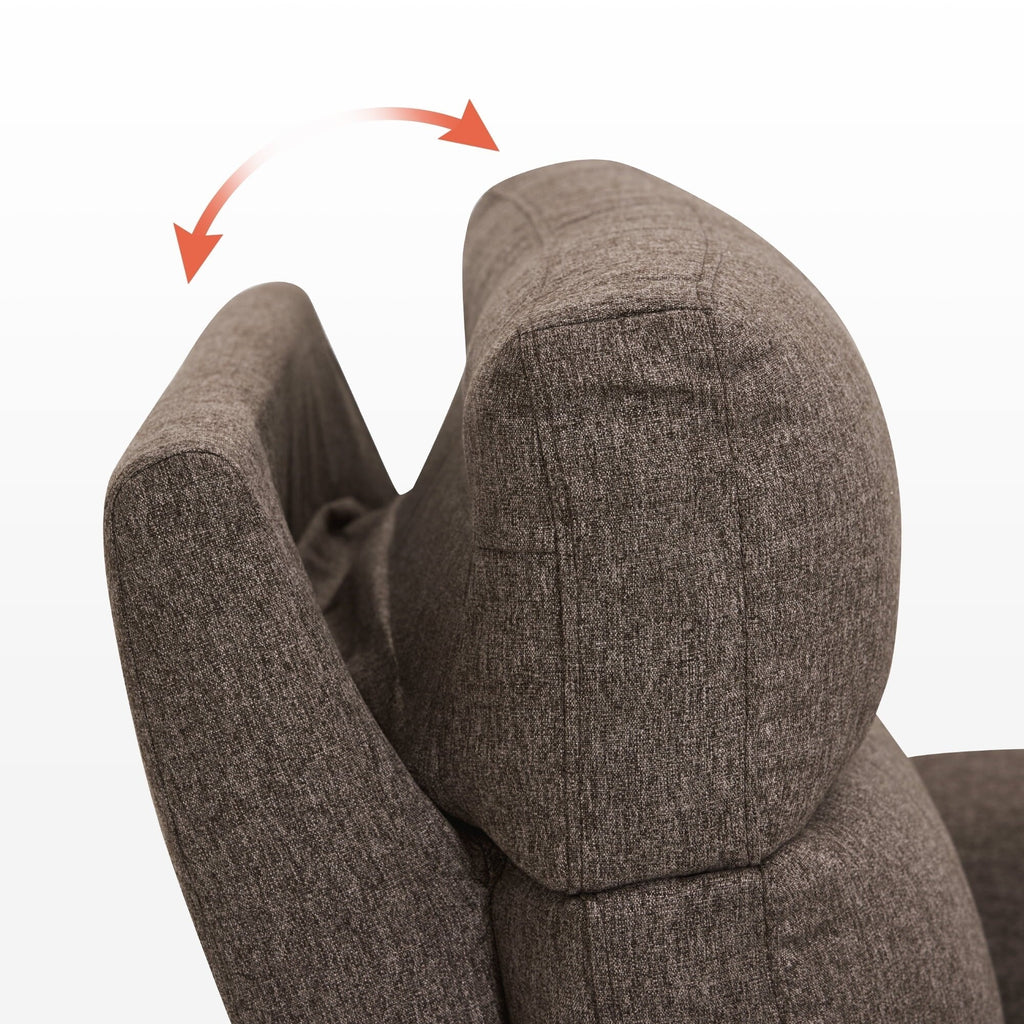 Canapé inclinable électrique MCombo 60,2 po avec massage et double chauffage, appuie-tête réglable, ports USB et Type C, tissu