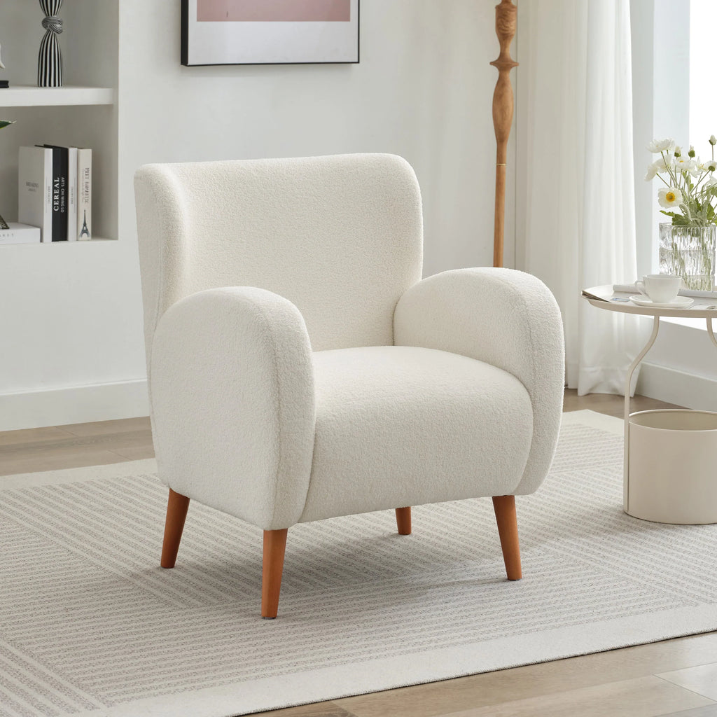 Fauteuil club capitonné moderne avec accoudoirs, canapé simple