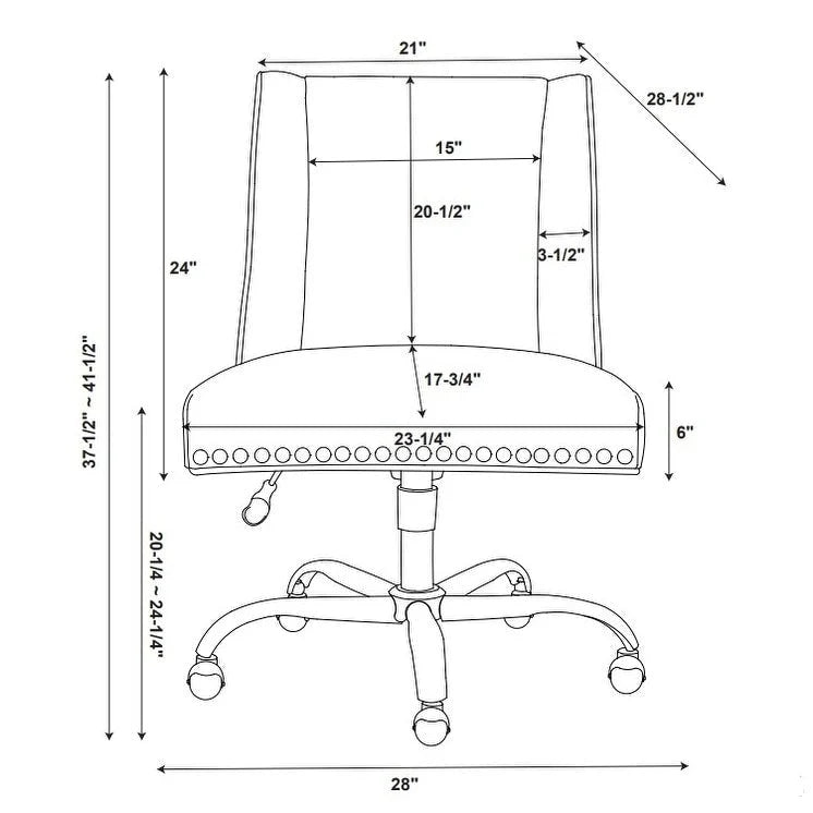 Chaise de bureau pivotante Violet