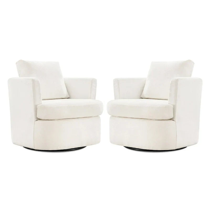 Fauteuils pivotants modernes Chenille pour salon