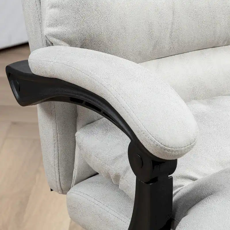 Fauteuil de bureau massant, chauffant et inclinable en microfibre Vinsetto avec vibrations